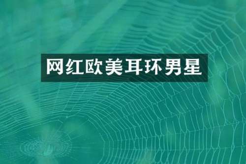 网红欧美耳环男星