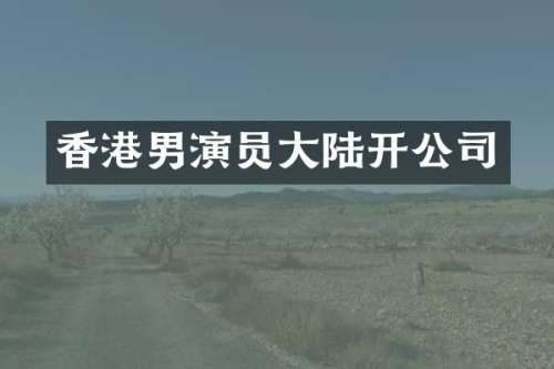 香港男演员大陆开公司