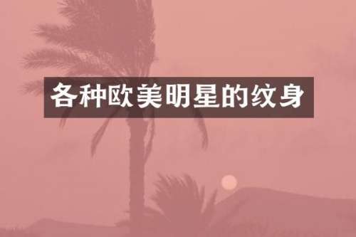 各种欧美明星的纹身
