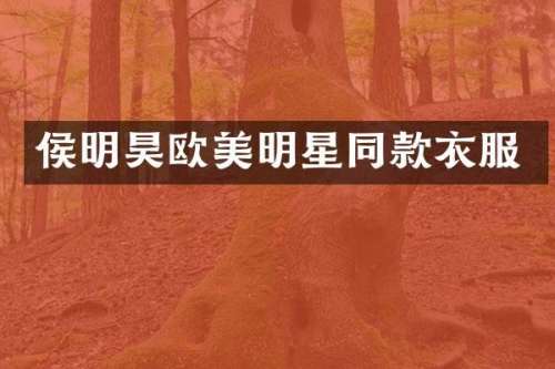 侯明昊欧美明星同款衣服