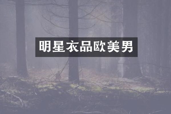 明星衣品欧美男
