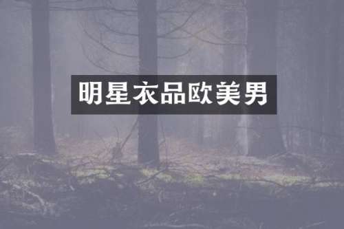 明星衣品欧美男