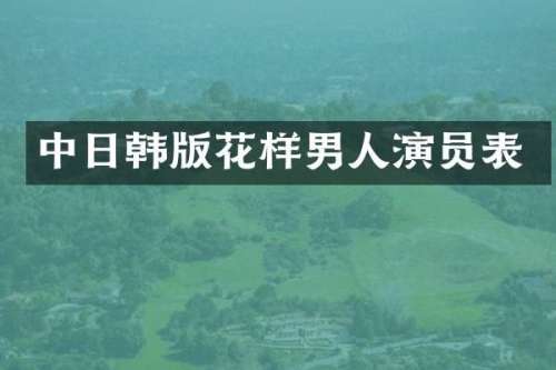 中日韩版花样男人演员表