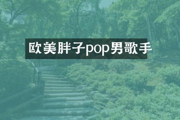 欧美胖子pop男歌手