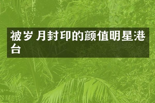 被岁月封印的颜值明星港台