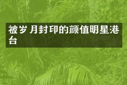 被岁月封印的颜值明星港台
