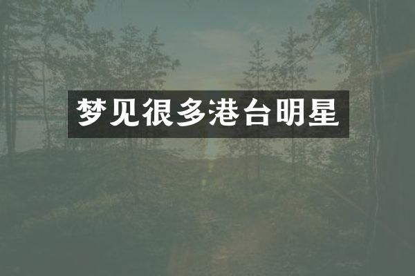 梦见很多港台明星