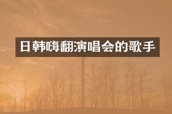 日韩嗨翻演唱会的歌手
