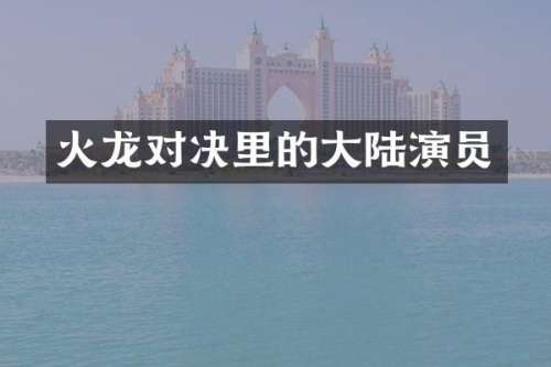 火龙对决里的大陆演员