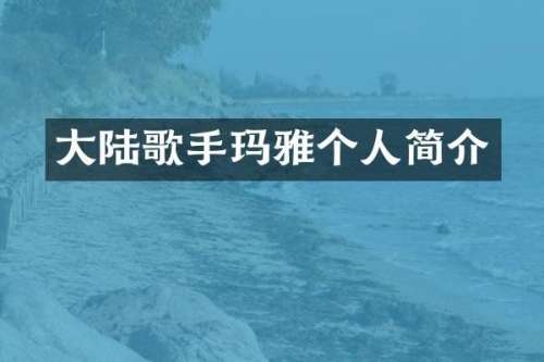 大陆歌手玛雅个人简介