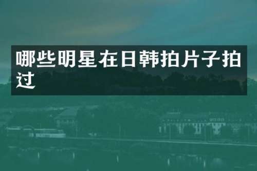 哪些明星在日韩拍片子拍过