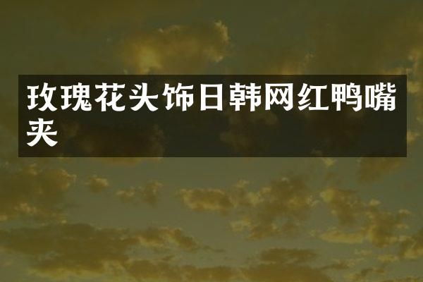 玫瑰花头饰日韩网红鸭嘴夹
