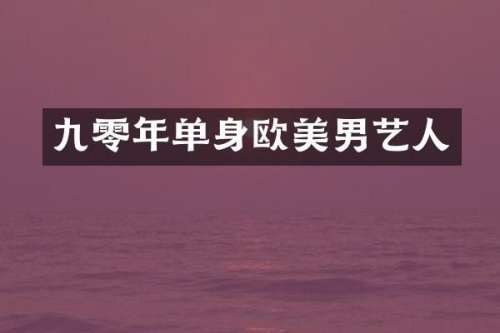九零年单身欧美男艺人