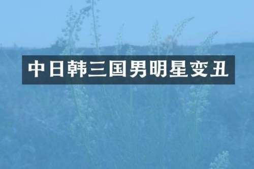 中日韩三国男明星变丑
