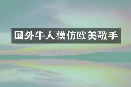 国外牛人模仿欧美歌手