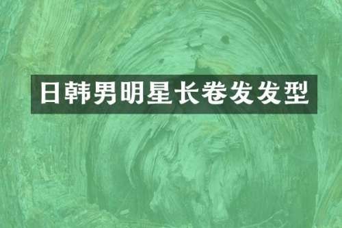 日韩男明星长卷发发型