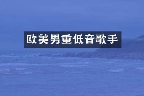 欧美男重低音歌手