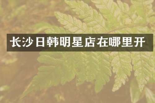 长沙日韩明星店在哪里开