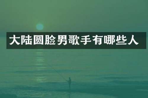 大陆圆脸男歌手有哪些人