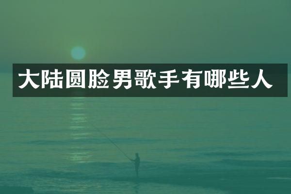 大陆圆脸男歌手有哪些人