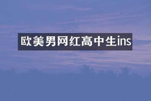 欧美男网红高中生ins