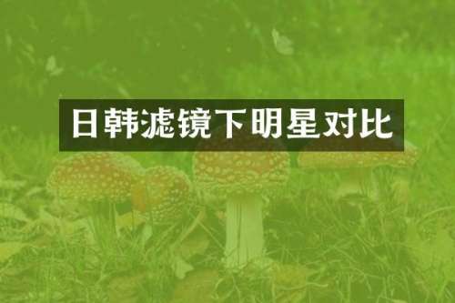 日韩滤镜下明星对比