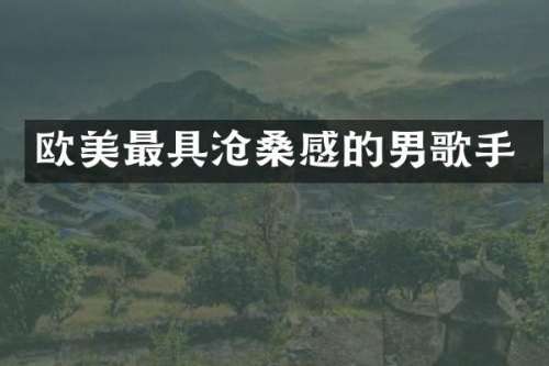 欧美最具沧桑感的男歌手