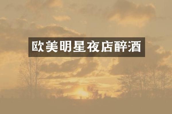 欧美明星夜店醉酒