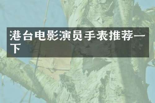 港台电影演员手表推荐一下