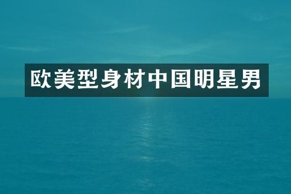 欧美型身材中国明星男