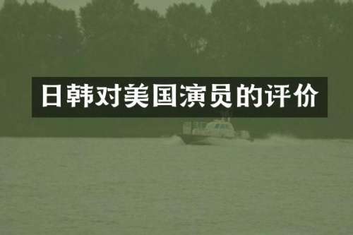 日韩对美国演员的评价