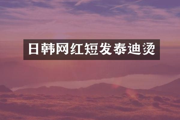 日韩网红短发泰迪烫