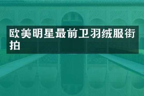 欧美明星最前卫羽绒服街拍