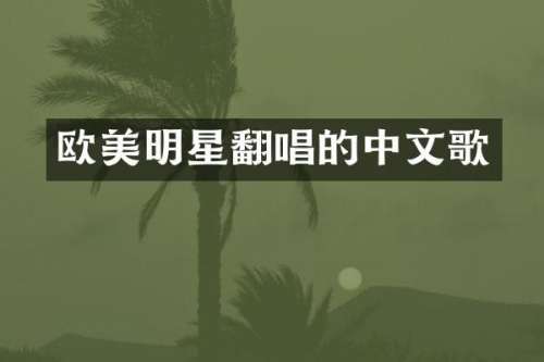 欧美明星翻唱的中文歌