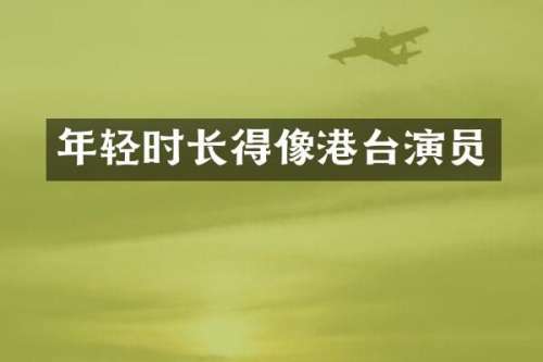 年轻时长得像港台演员