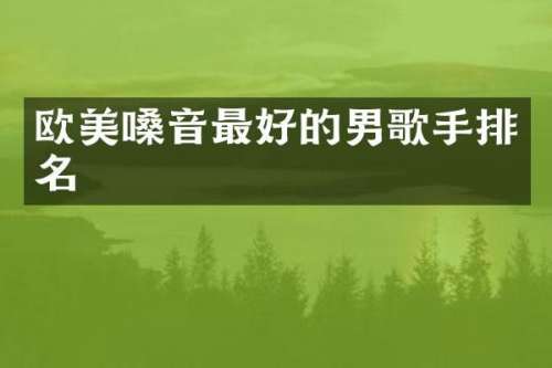 欧美嗓音最好的男歌手排名