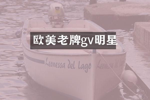 欧美老牌gv明星
