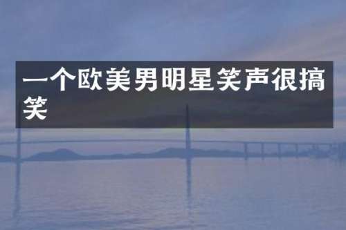 一个欧美男明星笑声很搞笑