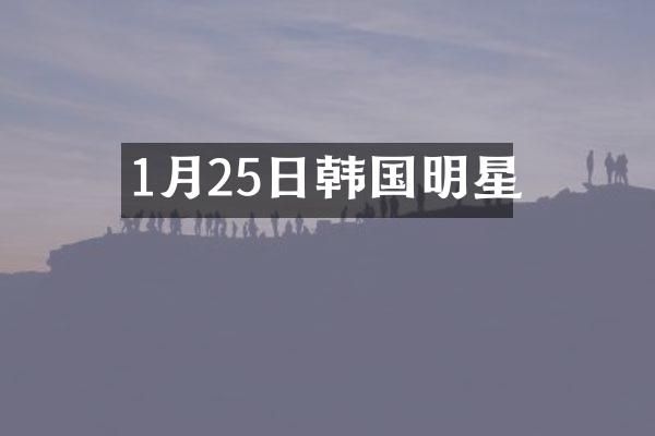 1月25日韩国明星