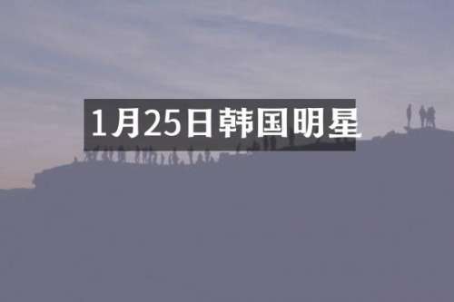 1月25日韩国明星