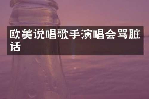 欧美说唱歌手演唱会骂脏话