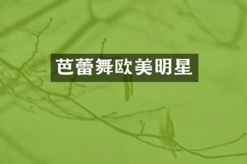 芭蕾舞欧美明星