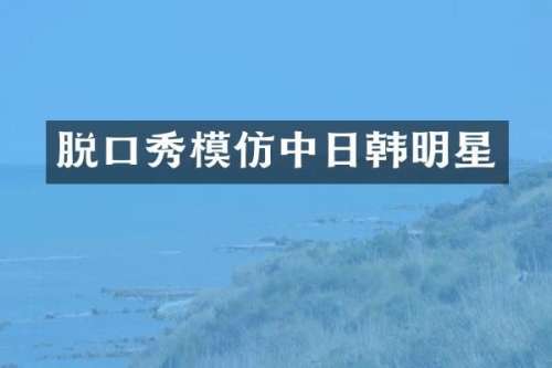脱口秀模仿中日韩明星