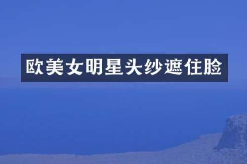 欧明星头纱遮住脸