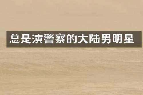 总是演警察的大陆男明星