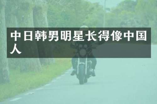 中日韩男明星长得像中国人