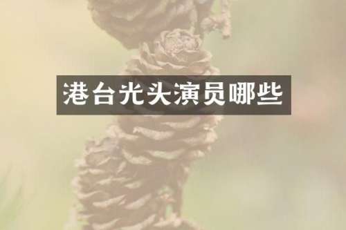 港台光头演员哪些