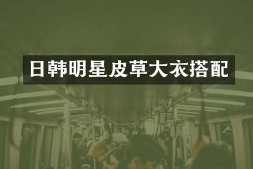 日韩明星皮草大衣搭配