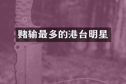 赌输最多的港台明星