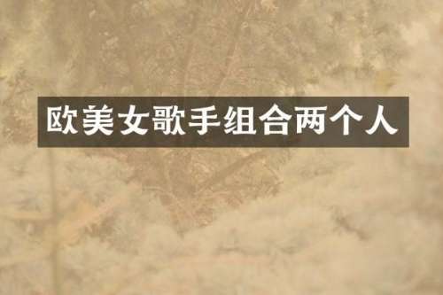 欧歌手组合两个人